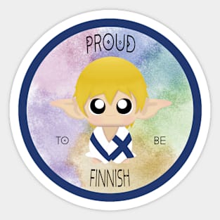 Proud to be Finnish (Sleepy Forest Creatures) Sticker